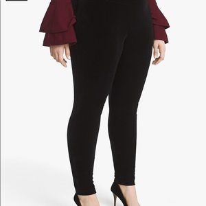 White House Black Market Plus velvet leggings